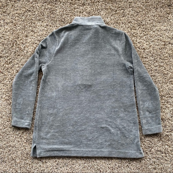 Soft Surroundings St. Germain 1/4 button fleece pullover sweater, PM - Picture 3 of 4